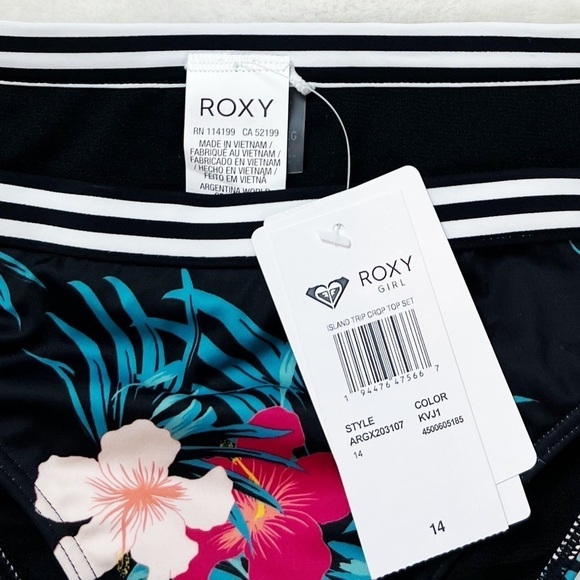 NWT Roxy Girls Island Floral Banded Bikini Bottoms - Picture 4 of 4